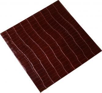 Croco leather brown 3 mm